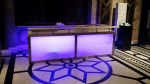 Nirobar, Element mit LED beleuchteter Plexifront und weier Deckplatte, 150 cm 