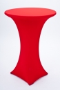 Husse & Haube fr runden Stehtisch - Farbe: rot